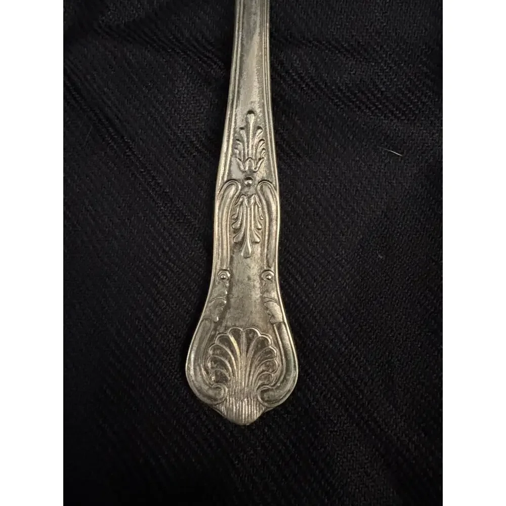 FB Rogers Italy Silverplate Berry/Fruit Serving Spoon Kings pattern Ornate